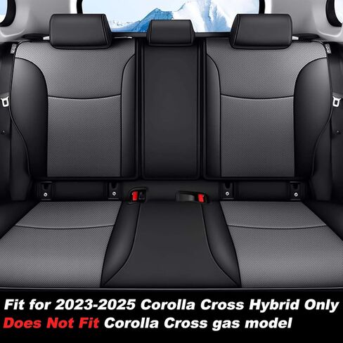Custom Fit Seat Covers for Toyota Corolla Cross L,LE,XLE 2022 2023 2024 (Not for Hybrid),Full Set Faux Leather Corolla Cross Car Seat Covers Black/Gray in Saudi Arabia