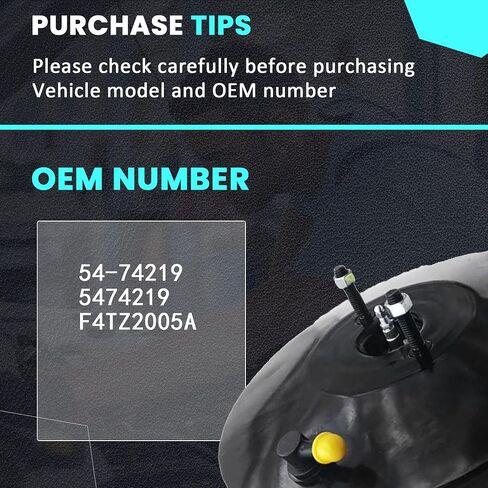 54-74219 PartsFlow Power Brake Booster Without Master Cylinder compatible with Ford Bronco F150 1994 1995 1996 5.8L V8 3.8L V6 4.9L L6 F4TZ2005A in Saudi Arabia