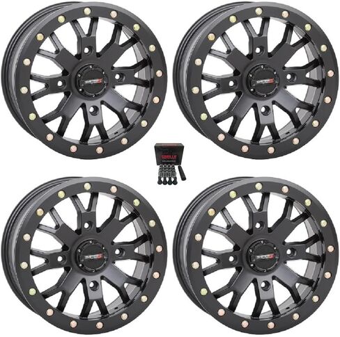 System 3 SB-4 Beadlock 14x10 Wide Wheels Black (5+5) Polaris RZR 1000 XP/Ranger XP 900/1000 in Saudi Arabia