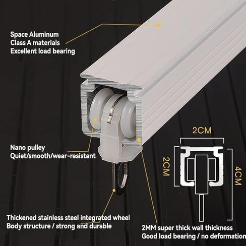 Startain Rail Kit Ain Pole Cair Rail Wall Bathourt Partition Office قسم غرفة الفندق (H) in Kuwait
