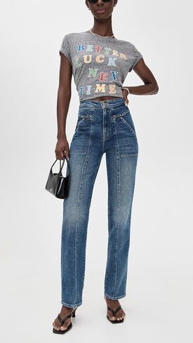 MOTHER Women's The Riveter Rambler Zip Sneak Jeans in Saudi Arabia