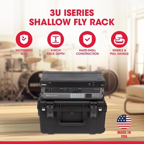 SKB 3i-2213M124U iSeries 4U Shallow Fly Rack Case - 9" in Saudi Arabia