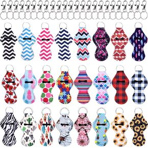 Duufin 24 قطعة Chapstick Holder Keychains Hipstick keychains in Kuwait