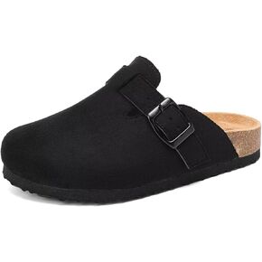 eqw Kids Suede Clogs for Boys & Girls-سرير القدم الناعم ، الدعم القوس والصنادل القابلة للتعديل في الإبزيم للأطفال الصغار الداخليين في الهواء الطلق للأطفال الكبار (3-12 سنة) in Kuwait