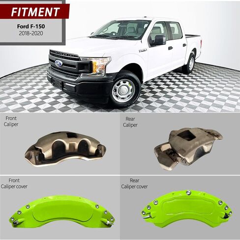 يغطي AOOA الفرجار أغطية الألمنيوم الأحمر الفرامل يناسب Ford F-150 (2021-2025) النماذج الغازية والهجينة/فورد إكسبيديشن 2007-2024/إكسبيديشن EL 2007-2017 (مجموعة من 4) (مجموعة من 4) in Kuwait
