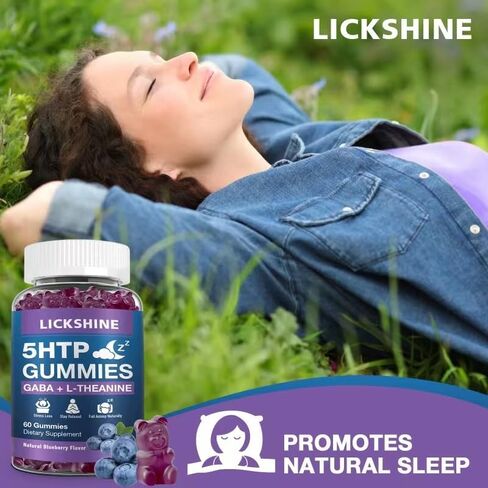 2 Pack 300mg 5-HTP Gaba Sleep Complement مع ملحق L-theanine 200 ملغ للدماغ ، ومثبت المزاج ودعم النوم ، وخالي من الميلاتونين ، أوميغا 3-6-9 ل zzz الطبيعي ، و Fluerberry Flavor in Saudi Arabia