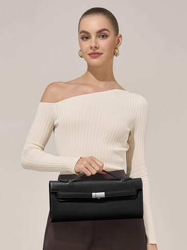 CHUNLI PU Leather Clutch Purses for Women, Trendy Ladies Top Handle Bag for Evening Work Business Daily Use in Saudi Arabia
