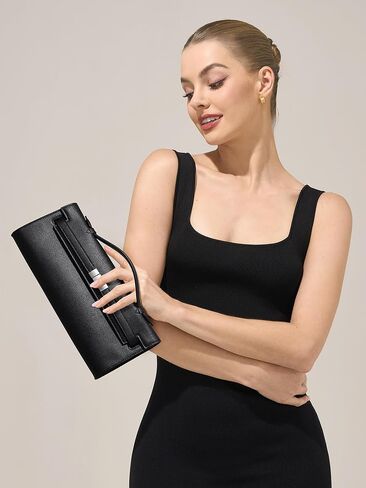 CHUNLI PU Leather Clutch Purses for Women, Trendy Ladies Top Handle Bag for Evening Work Business Daily Use in Saudi Arabia