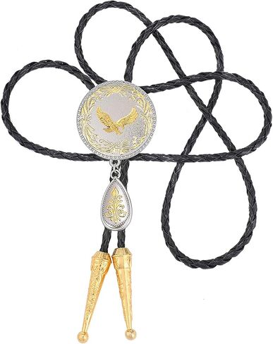 Western Bolo Tie for Men Vintage Cowboy Cowgirl Rodeo Gold Eagle Bolo Tie for Women in Saudi Arabia