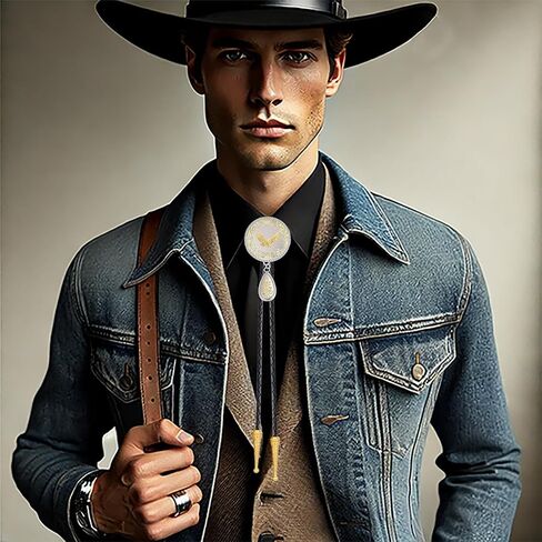 Western Bolo Tie for Men Vintage Cowboy Cowgirl Rodeo Gold Eagle Bolo Tie for Women in Saudi Arabia