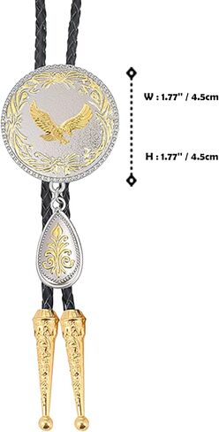 Western Bolo Tie for Men Vintage Cowboy Cowgirl Rodeo Gold Eagle Bolo Tie for Women in Saudi Arabia