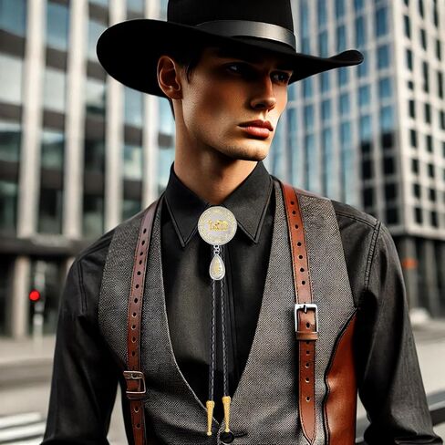 Western Bolo Tie for Men Vintage Cowboy Cowgirl Rodeo Gold Eagle Bolo Tie for Women in Saudi Arabia