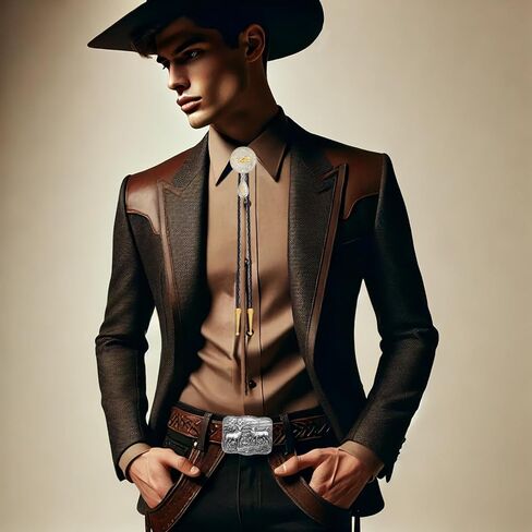 Western Bolo Tie for Men Vintage Cowboy Cowgirl Rodeo Gold Eagle Bolo Tie for Women in Saudi Arabia