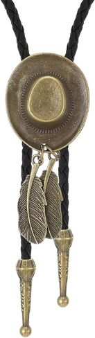 TIE BOLO للرجال نساء Western Cowboy TIE قلادة خمر رعاة البقر قبعة القبع in Saudi Arabia