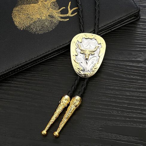 ربطة عنق غرب بولو للرجال خمر رعاة البقر رعاة البقر روديو الذهب النسر بولو التعادل للنساء in Kuwait