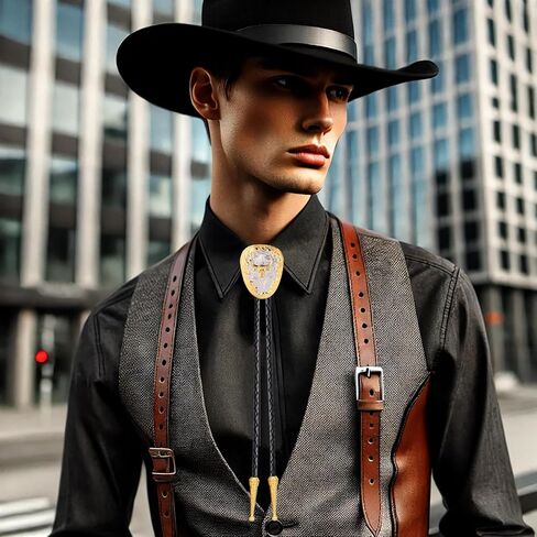 ربطة عنق غرب بولو للرجال خمر رعاة البقر رعاة البقر روديو الذهب النسر بولو التعادل للنساء in Kuwait