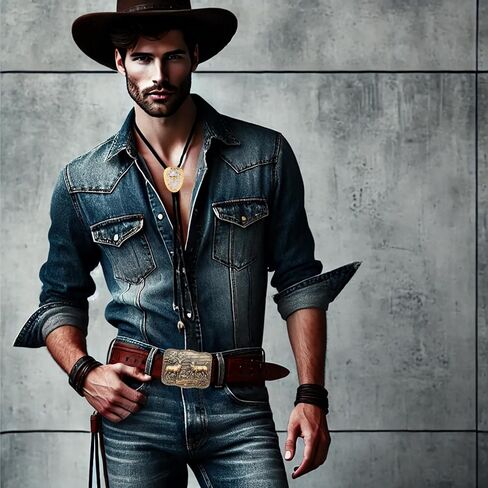 ربطة عنق غرب بولو للرجال خمر رعاة البقر رعاة البقر روديو الذهب النسر بولو التعادل للنساء in Kuwait