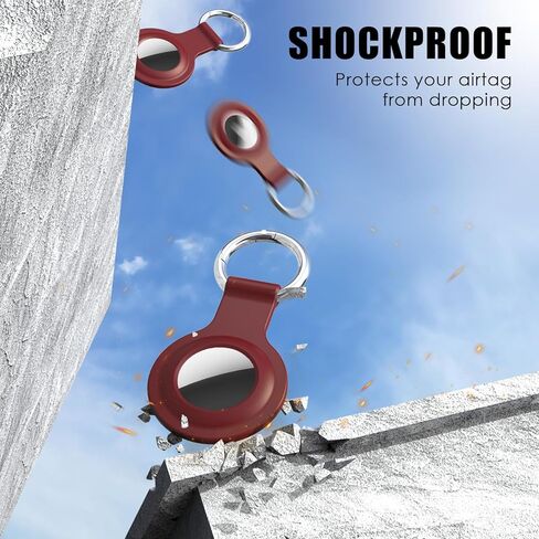 حامل بطاقات Airtag من R-fun، حافظة Apple Air Tag مكونة من 4 عبوات مع سلسلة مفاتيح معدنية، حماية متعددة الألوان للأمتعة، طوق الكلب، المفاتيح (أسود، أزرق، أزرق سماوي، أخضر) in Kuwait