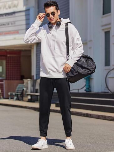 Men’s Jogger Workout Pants Tapered Fit Quick Dry Athletic Training Pants with Drawstring Waist Stretch Track Pants for Sports in Saudi Arabia