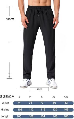 Men's Athletic Long Pants, Lightweight and Quick-Dry with Pockets in Saudi Arabia