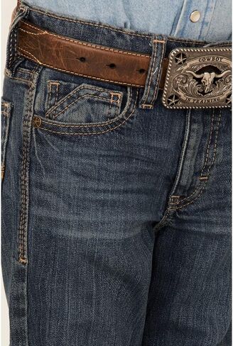 Cody James Boys' Saguaro Dark Wash Mid Rise Stretch Slim Bootcut Jeans - CBSP20J10-BIG 18 REG in Saudi Arabia