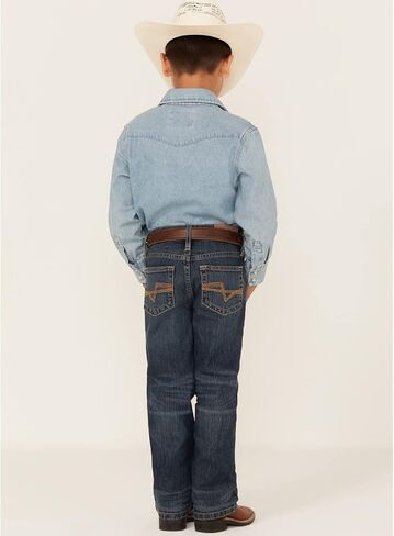 Cody James Boys' Saguaro Dark Wash Mid Rise Stretch Slim Bootcut Jeans - CBSP20J10-BIG 18 REG in Saudi Arabia