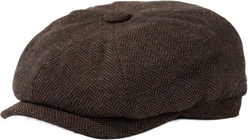 TOP-EX L/XL/XXL Wool Tweed Newsboy Cap for Men Paperboy Warm Winter Hat Vintage Flat Ivy Cabbie Gatsby Cap in Saudi Arabia