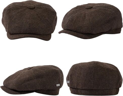 TOP-EX L/XL/XXL Wool Tweed Newsboy Cap for Men Paperboy Warm Winter Hat Vintage Flat Ivy Cabbie Gatsby Cap in Saudi Arabia