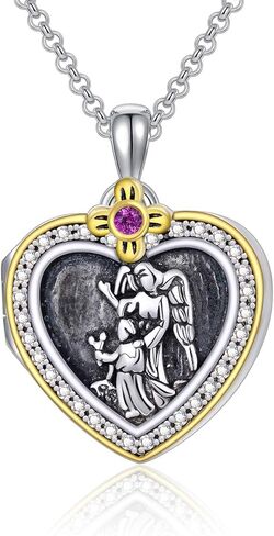 Peimko شخصية عباد الشمس/شريرة العين/الجارديان ملاك صورة قلادة Locket التي تحمل صورتين in Saudi Arabia