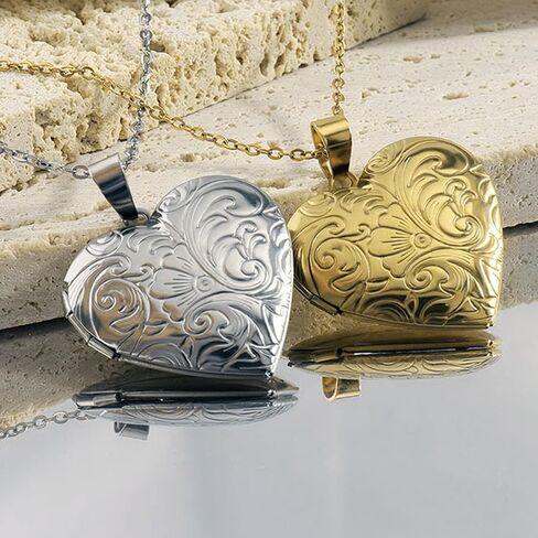 Custom Photo Locket Necklace for Women Personalized Text Picture Engraving Disc Mother's day Gift for Birthday in Saudi Arabia