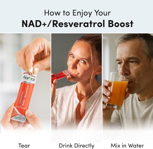 Aurora Nutrascience, Mega-Liposomal NAD+/ريسفيراترول، خالي من الغلوتين، غير معدل وراثيًا، خالي من السكر، نكهة الفاكهة العضوية، 16 أونصة سائلة (480 مل) in Saudi Arabia