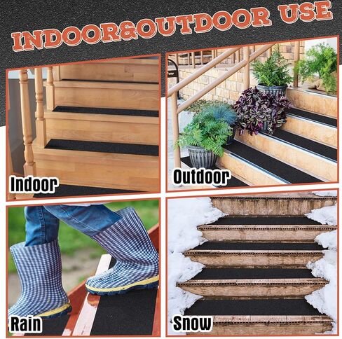 Frienda 12 in x 60 ft Black Grip Tape Anti Slip Tape Outdoor Waterproof 80 Grit Traction Tape Non Slip Tape for Stairs Oil Resistant Non Skid Tape for Outdoor Steps Indoor Treads Ramps Staircases in Saudi Arabia