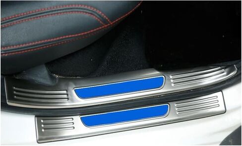 Automotive Door Entry Guard Compatible for VW Polo 2019-2023 Hatchback Pedal Sill Protector Trim(Black Red1) in Saudi Arabia
