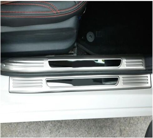 Automotive Door Entry Guard Compatible for VW Polo 2019-2023 Hatchback Pedal Sill Protector Trim(Black Red1) in Saudi Arabia
