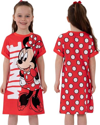 Disney Minnie Mouse Nightgown For Girls, Minnie Mouse Girls Nightgown, Polka Dot Kids Sleepwear For Summer in Saudi Arabia