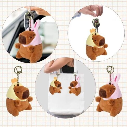 2PCS Capybara Keychain Frog and Rabbit Style in Saudi Arabia