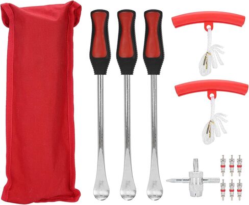 AUNMAS Tire Spoon, 11in Stainless Steel Motorcycle Bike Repair Tool with Ergonomic Handle for Protection Easy Tire Changing in Saudi Arabia