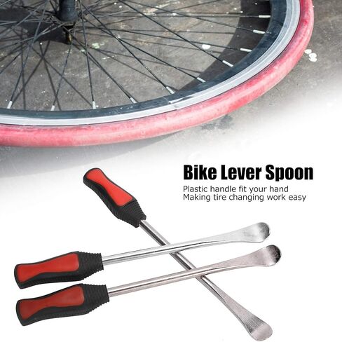 AUNMAS Tire Spoon, 11in Stainless Steel Motorcycle Bike Repair Tool with Ergonomic Handle for Protection Easy Tire Changing in Saudi Arabia