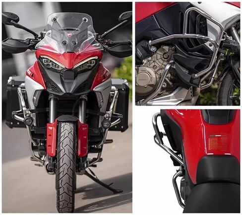 Frame Protector Crash Slider Motorcycle Highway Crash Bar Protector for Ducati Multistrada V4 V4S 2020-2024 Engine Guard Bumper Falling Crash Protector(Silver) in Saudi Arabia