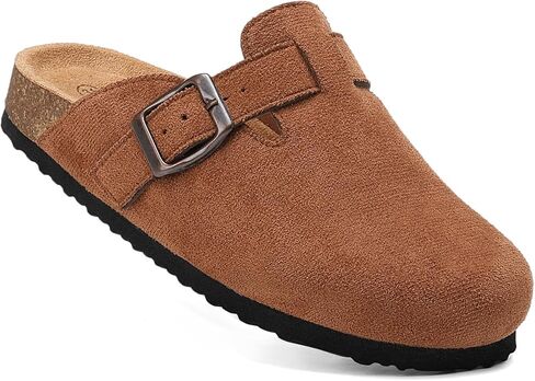 eqw Kids Suede Clogs for Boys & Girls-سرير القدم الناعم ، الدعم القوس والصنادل القابلة للتعديل في الإبزيم للأطفال الصغار الداخليين في الهواء الطلق للأطفال الكبار (3-12 سنة) in Kuwait