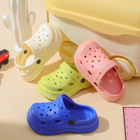 Kids Girls Boys Clogs Garden Shoes Toddler Slides Sandals Children Water Shower Beach Pool Slippers Indoor Outdoor Slip On Cute Water Slipper Shoes(Toddler/Little Kids) in Kuwait