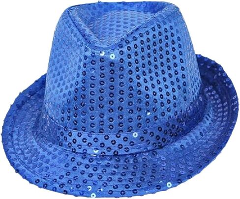 Sequins Fedora Gentleman Jazz Cap for Masquerade Roles Play Carnivals in Saudi Arabia