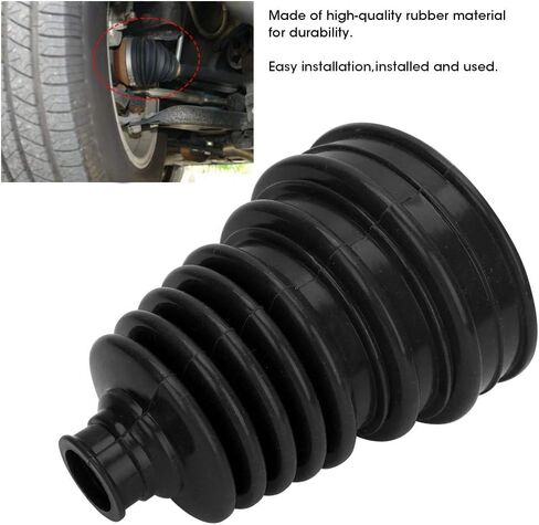 Chiciris Universal CV Axle Boot Kit Silicone Ball Head Wover Cover Round Clamp Clamp Clamp 43mm 75mm 90mm 98mm مع مطاط للمتانة الموثوقة (أسود) in Kuwait
