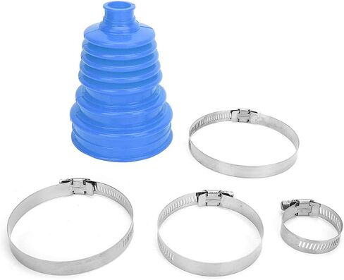 Chiciris Universal CV Axle Boot Kit Silicone Ball Head Wover Cover Round Clamp Clamp Clamp 43mm 75mm 90mm 98mm مع مطاط للمتانة الموثوقة (أسود) in Kuwait