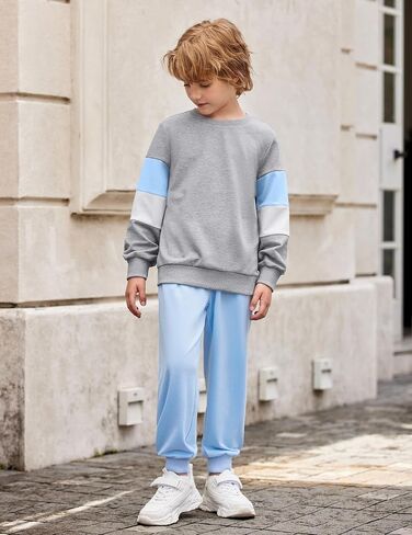 Arshiner Boy Clothes 2 قطعة كتلة من النوع الثقيل والسروال مجموعة الشتاء الخريف للطفل والأطفال 2-9 سنوات in Saudi Arabia