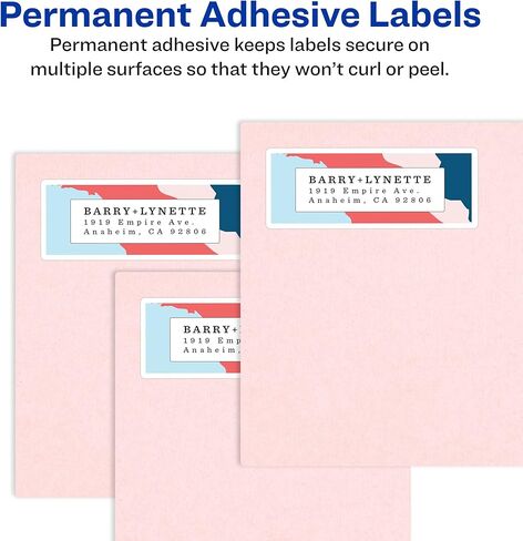 Avery Matte White Shipping Labels, Permanent Adhesive, 8-1/2" x 11", 20 Labels (8255) in Saudi Arabia