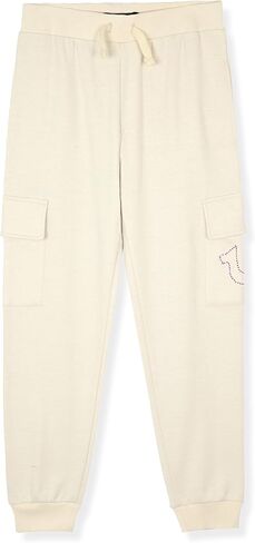 True Religion Girls 3 Piece Fleece Set – Hoodie, Tee Shirt & Jogger/Legging Outfit, Rhinestud & Foil Details (Sizes 4-14) in Saudi Arabia