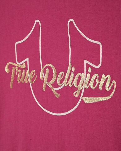True Religion Girls 3 Piece Fleece Set – Hoodie, Tee Shirt & Jogger/Legging Outfit, Rhinestud & Foil Details (Sizes 4-14) in Saudi Arabia