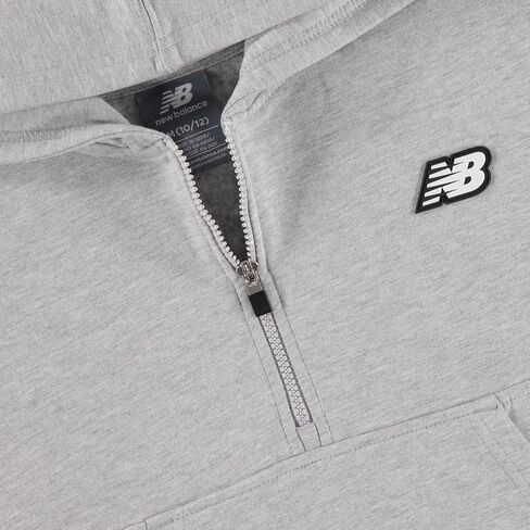 New Balance Girls Quarter Zip Up Hoodie – Soft Cotton Blended Fleece Active Youth Pullover Sweatshirt, Lined Hood in Saudi Arabia