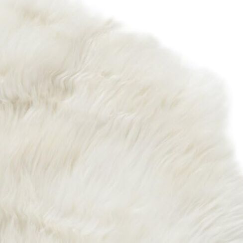 SAFAVIEH Sheep Skin Collection Runner Rug - 2' x 12', Natural & White, Handmade Rustic Glam Genuine Pelt, 3.4-inch Thick Ideal for High Traffic Areas in Living Room, Bedroom (SHS211A) in Saudi Arabia